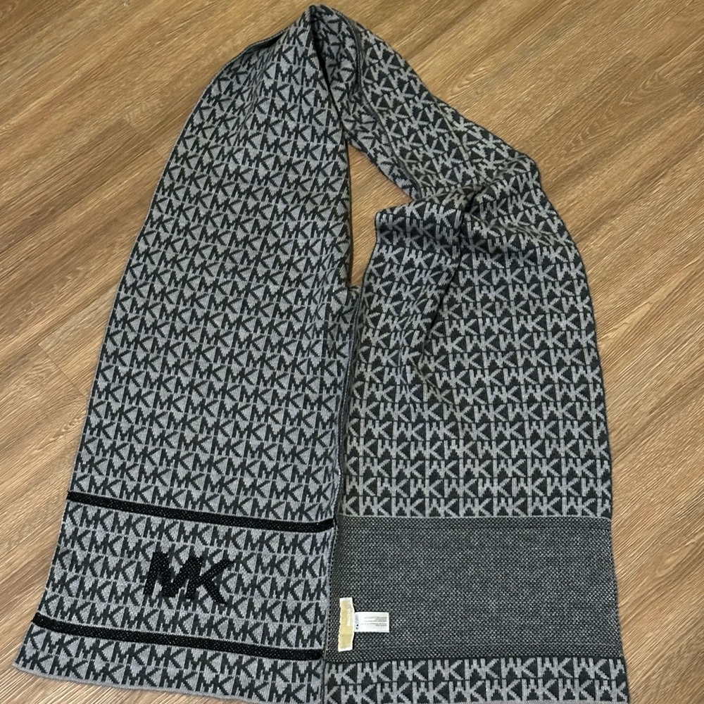 Michael Kors Black and Gray Scarf